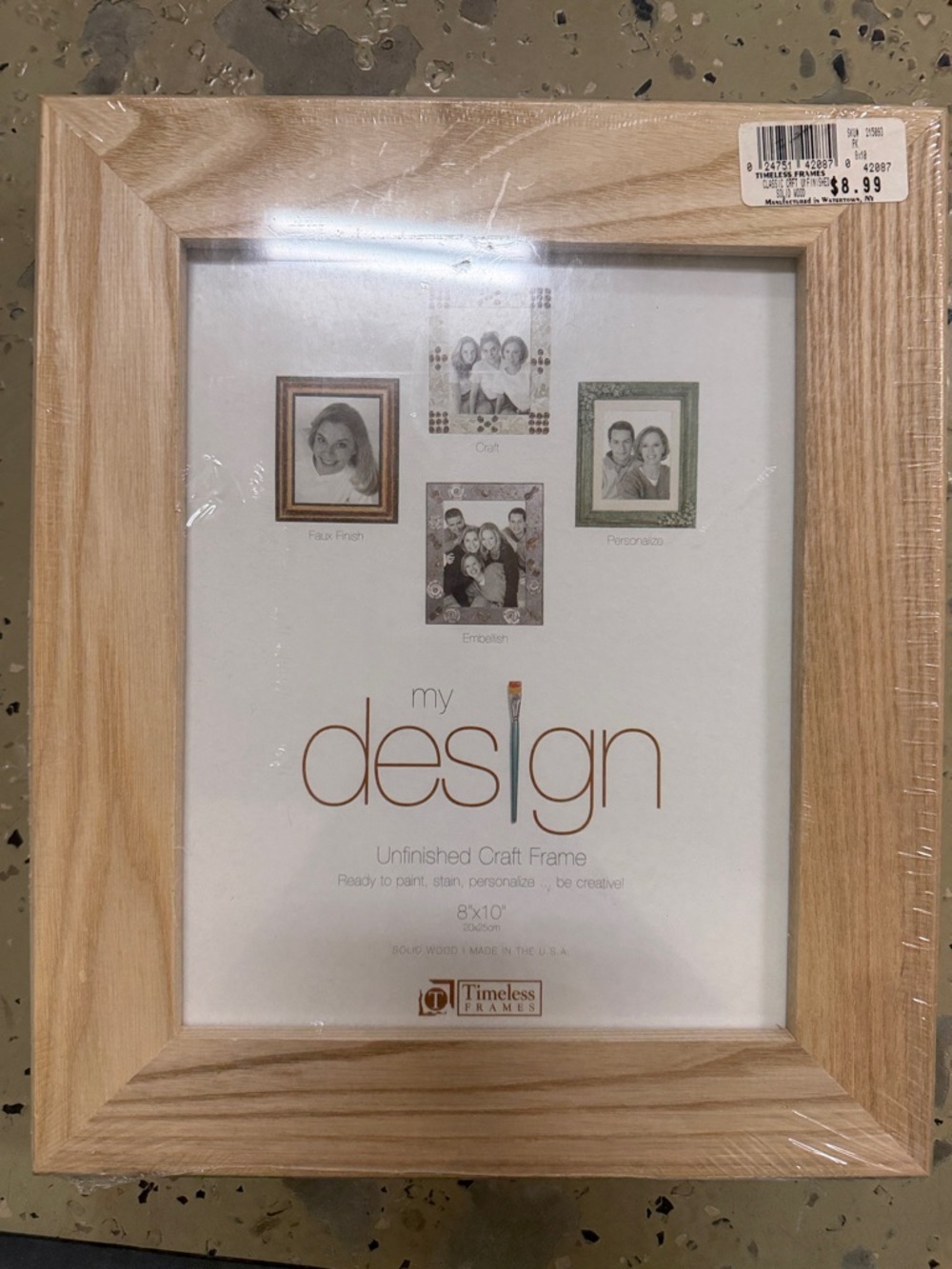✅NWT- still wrapped-Unfinished 8x10 Frames in Natural Wood to craft. 3 frames.